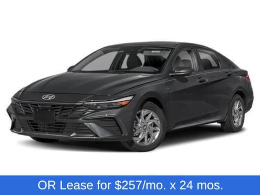 New 2025 Hyundai Elantra Hybrid Blue Sedan