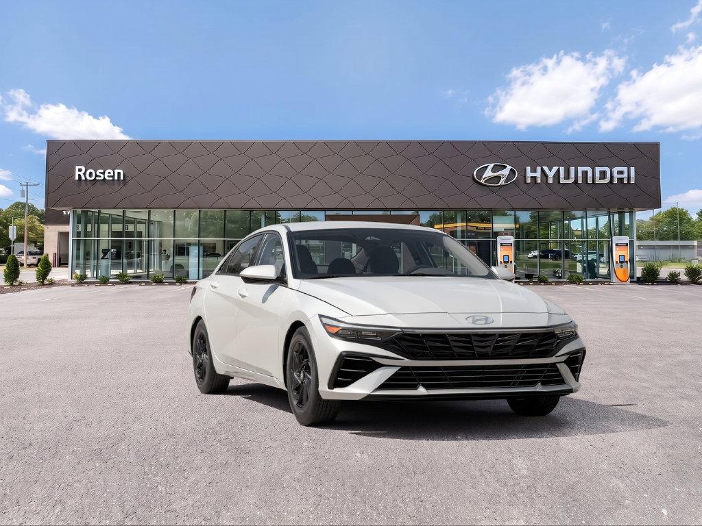 New 2026 Hyundai Elantra Hybrid Blue Sedan
