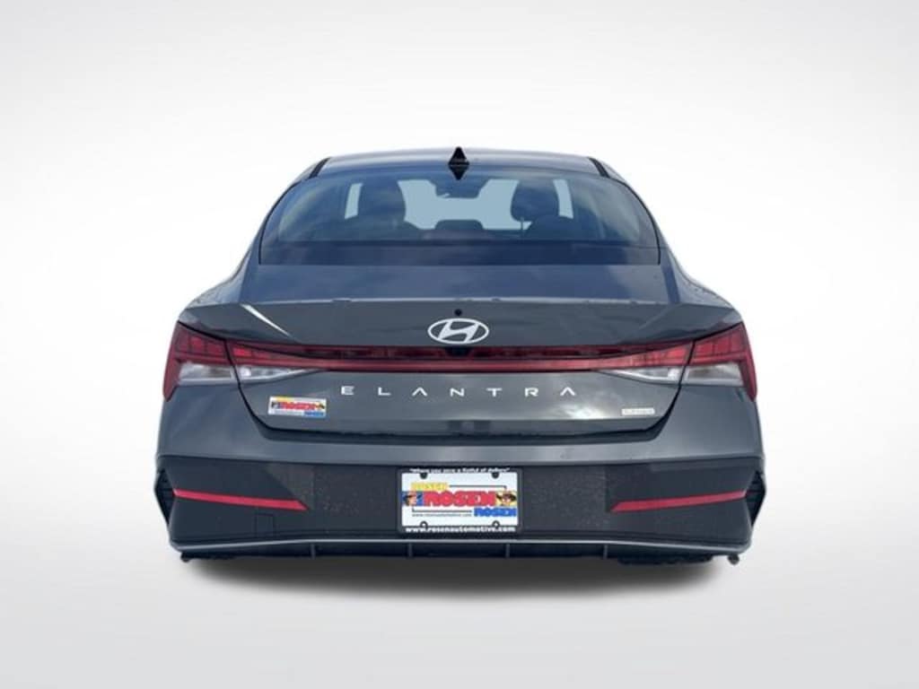 New 2026 Hyundai Elantra Hybrid Blue Sedan