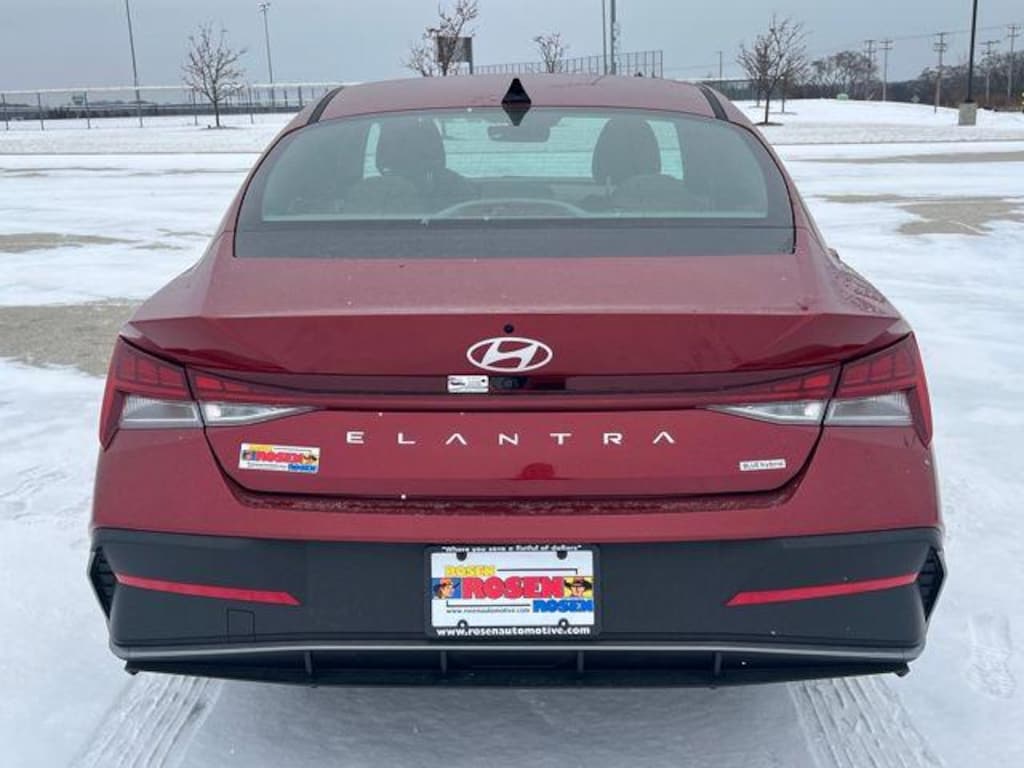 New 2026 Hyundai Elantra Hybrid Blue Sedan