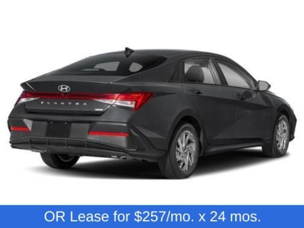 New 2025 Hyundai Elantra Hybrid Blue Sedan