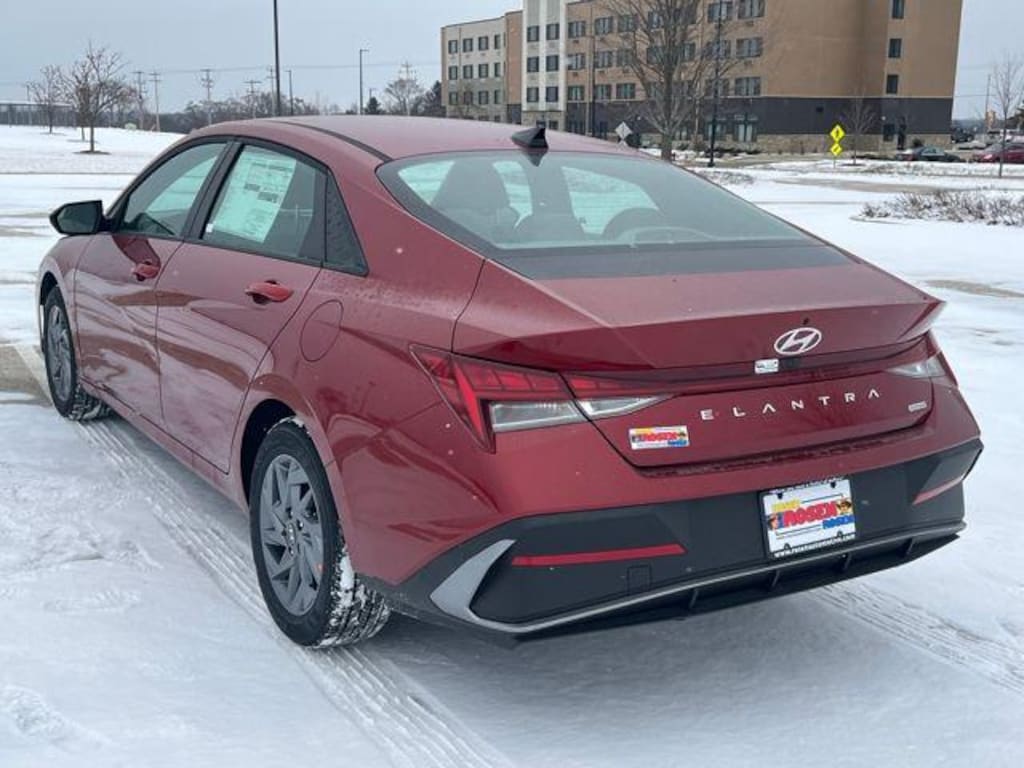 New 2026 Hyundai Elantra Hybrid Blue Sedan