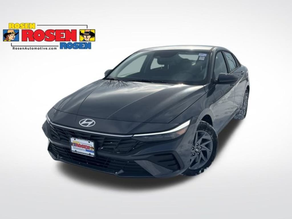 New 2026 Hyundai Elantra Hybrid Blue Sedan