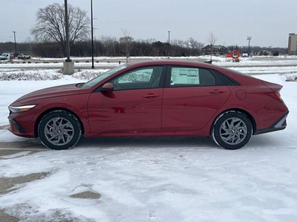 New 2026 Hyundai Elantra Hybrid Blue Sedan