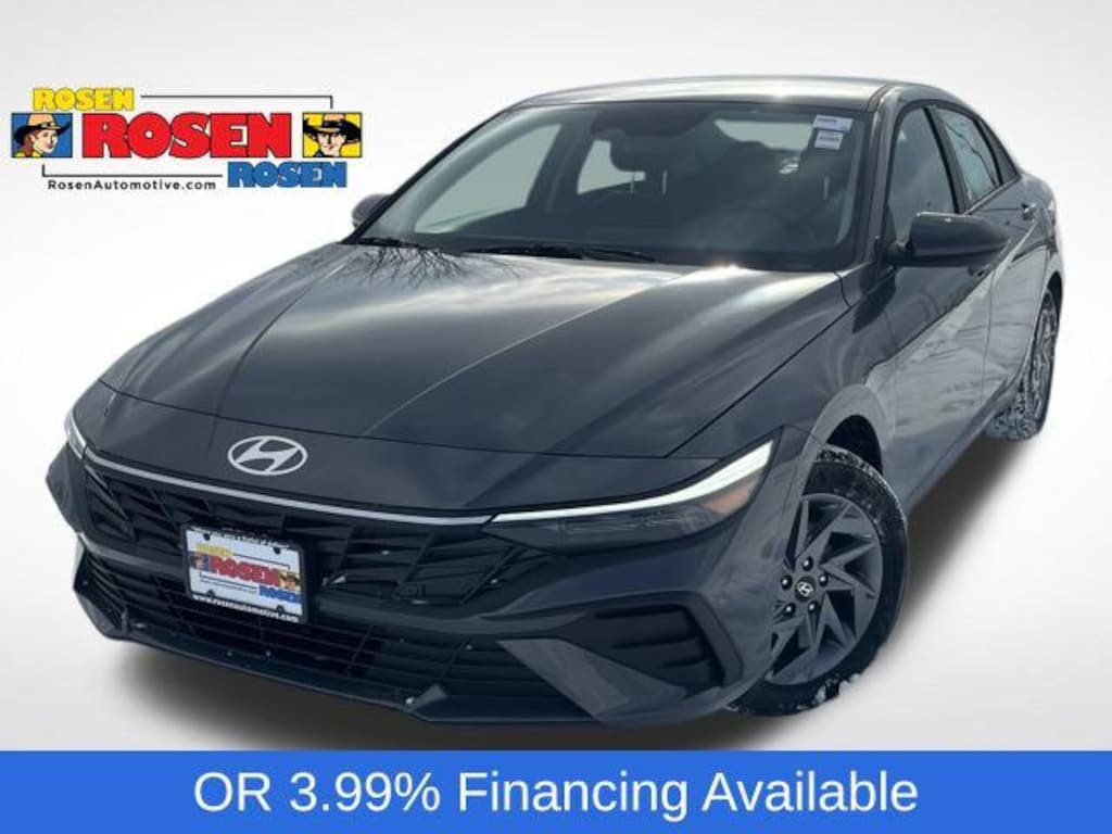 New 2026 Hyundai Elantra Hybrid Blue Sedan