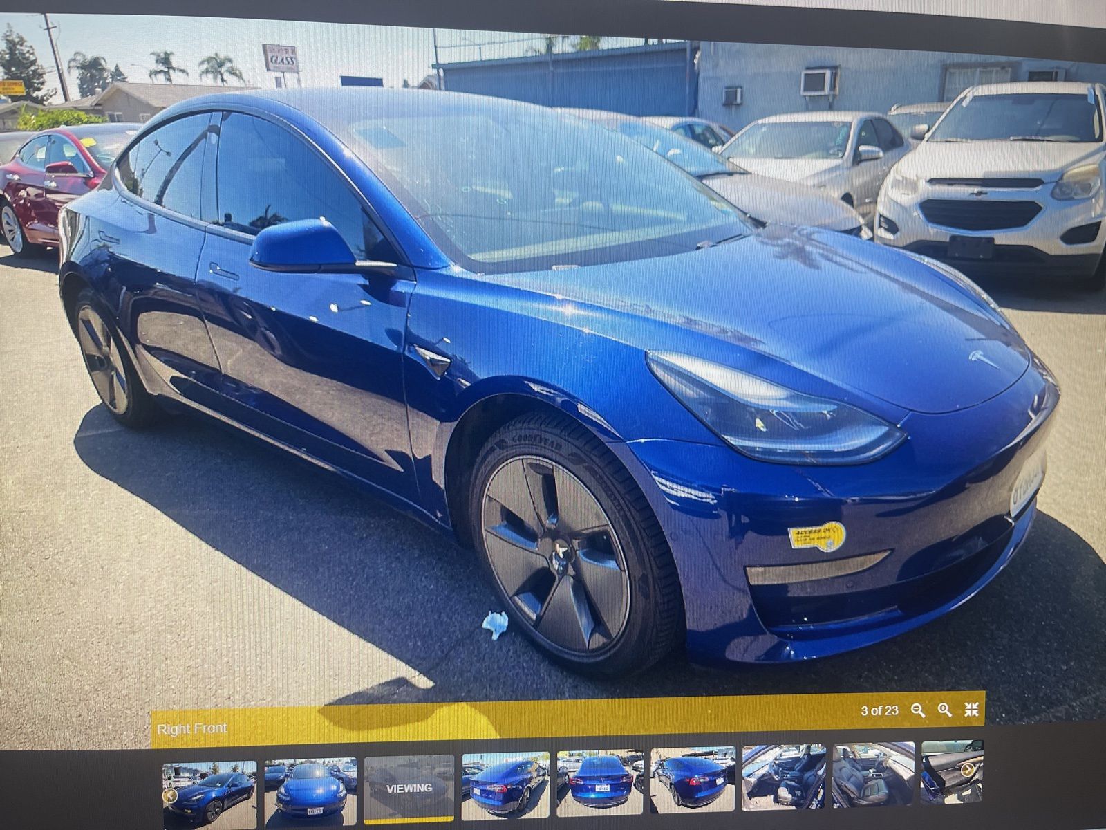 Used 2021 Tesla Model 3 Base with VIN 5YJ3E1EB8MF045743 for sale in Las Vegas, NV