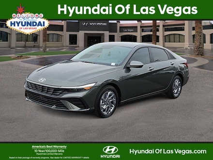 2026 Hyundai Elantra Hybrid Blue Sedan