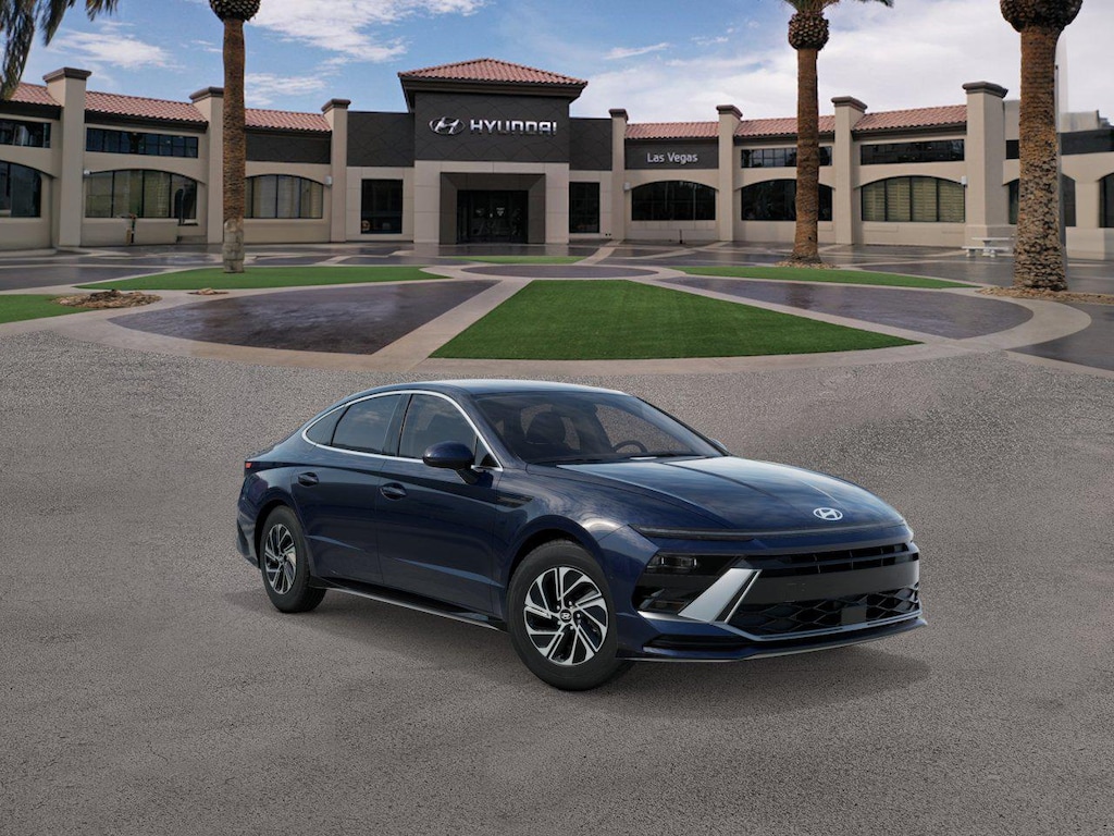 New 2026 Hyundai Sonata Hybrid Blue Sedan