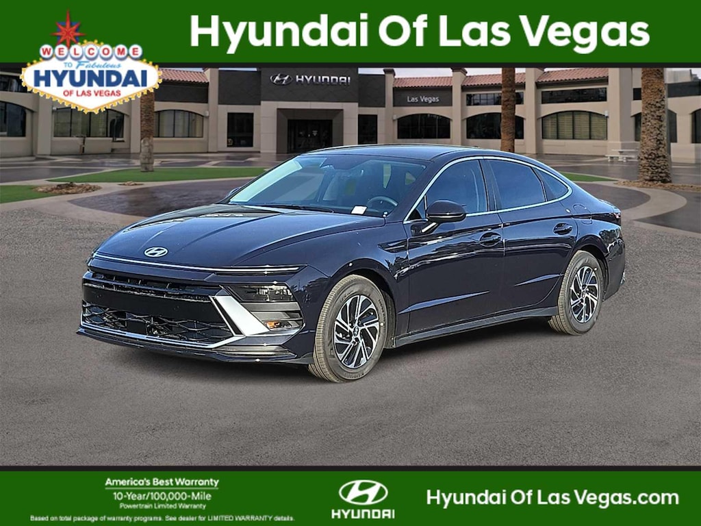 New 2026 Hyundai Sonata Hybrid Blue Sedan