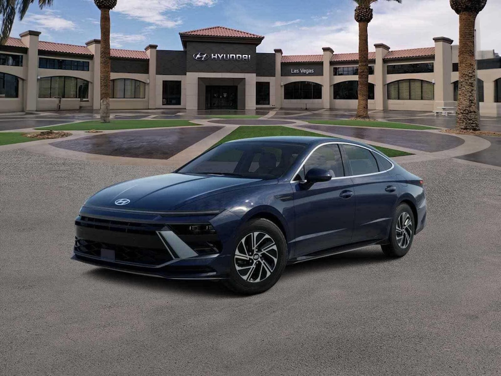 New 2026 Hyundai Sonata Hybrid Blue Sedan