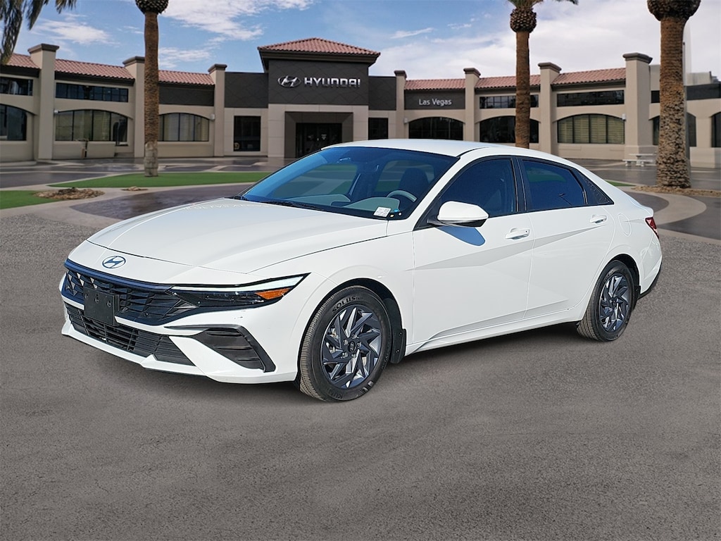 Used 2024 Hyundai Elantra Hybrid Blue Sedan