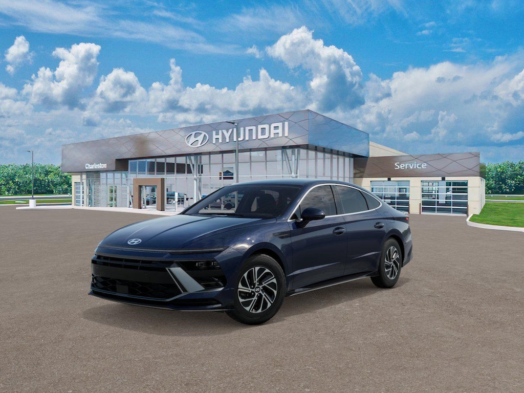 New 2026 Hyundai Sonata Hybrid Blue Sedan