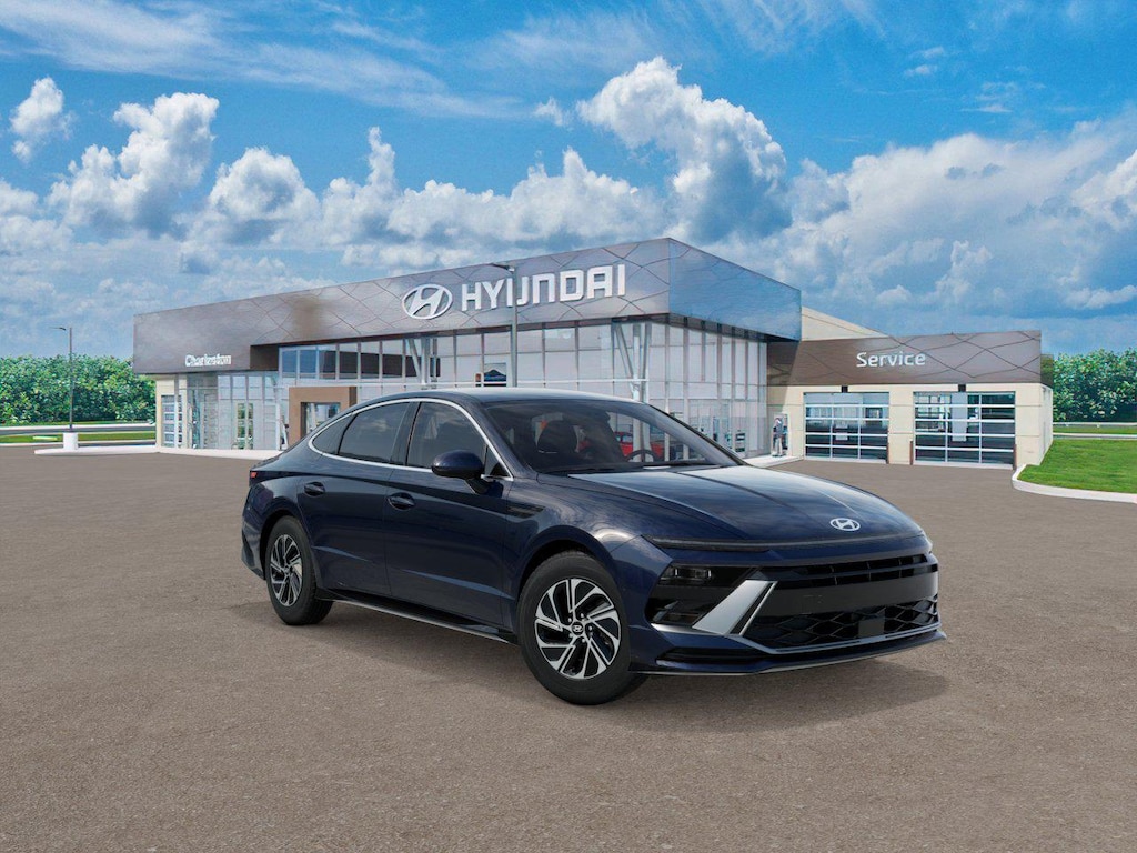 New 2026 Hyundai Sonata Hybrid Blue Sedan