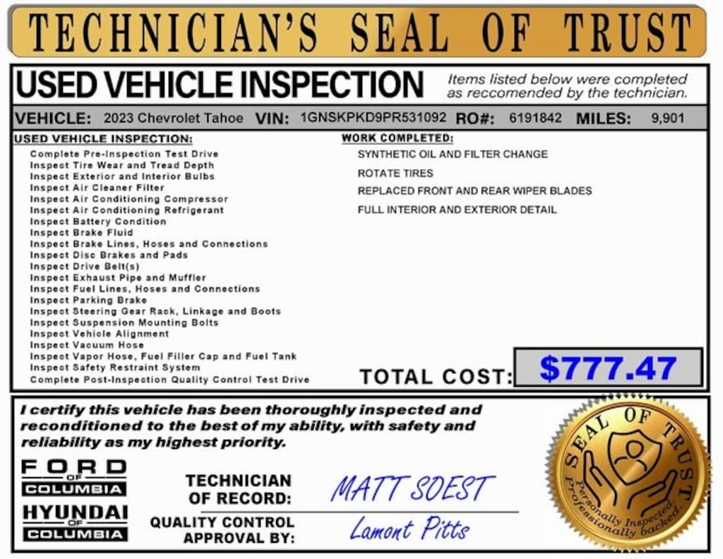 Used 2023 Chevrolet Tahoe Z71 SUV