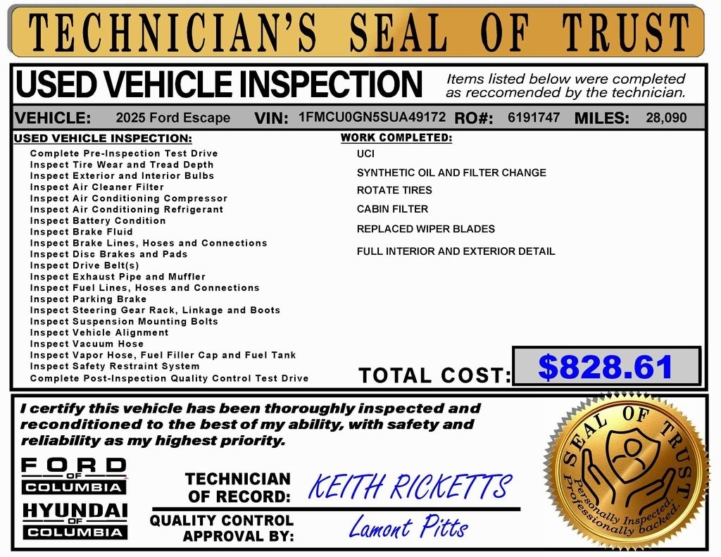 Used 2025 Ford Escape Active SUV