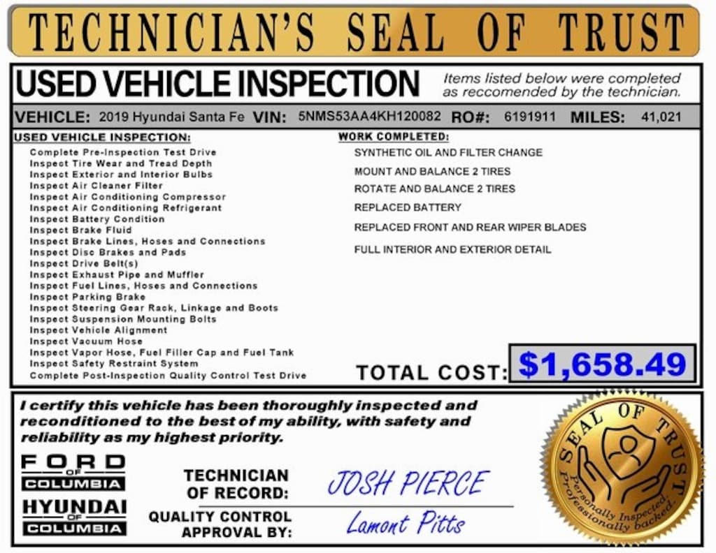 Used 2019 Hyundai Santa Fe Limited SUV