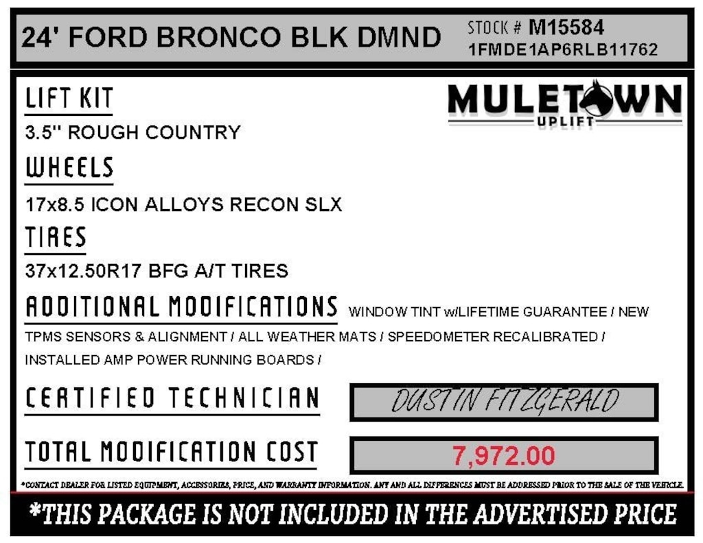 Used 2024 Ford Bronco Black Diamond SUV