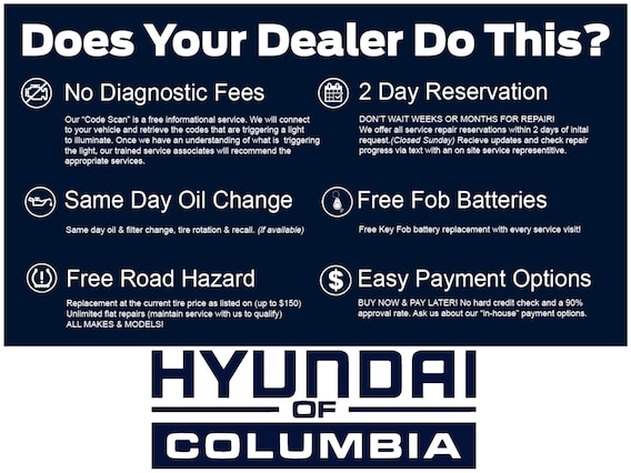 Hyundai Service Center Columbia, TN near Spring Hill, Franklin 