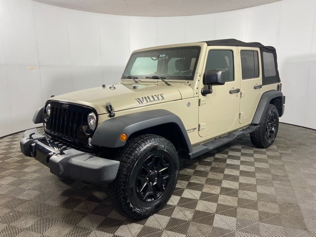 Used 2018 Jeep Wrangler JK Unlimited Willys Wheeler with VIN 1C4BJWDG4JL841108 for sale in Columbus, IN