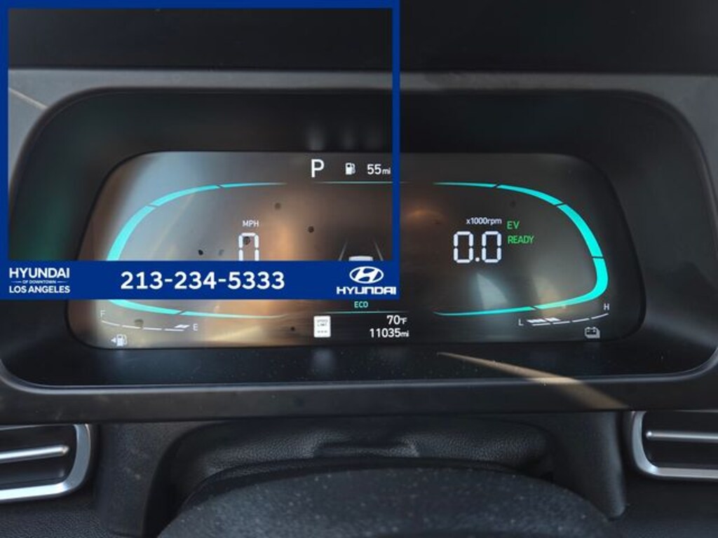 Used 2025 Hyundai Elantra Hybrid Blue Sedan