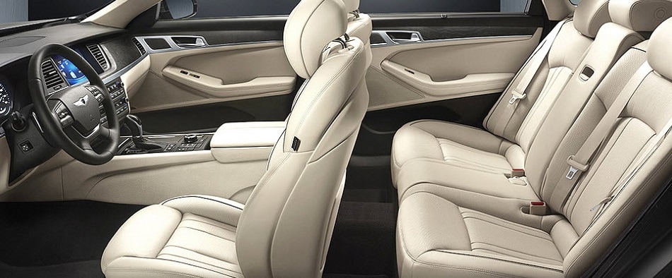 Interior seating in the Genesis G80