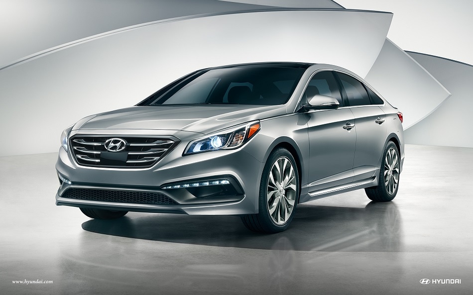Silver Hyundai Sonata in studio