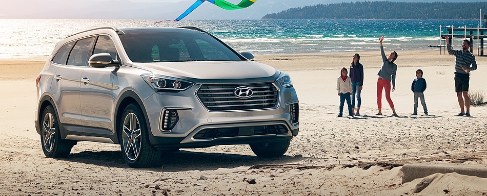 Hyundai Santa Fe on the beach