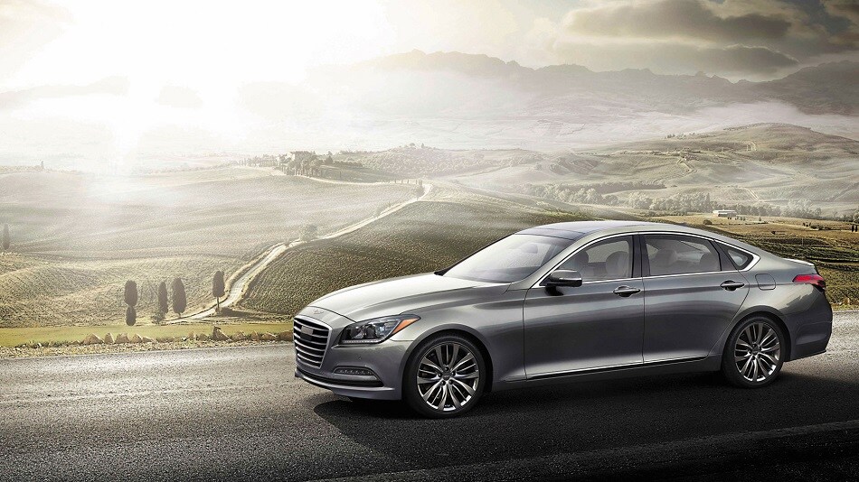 Genesis G80 driving in the country