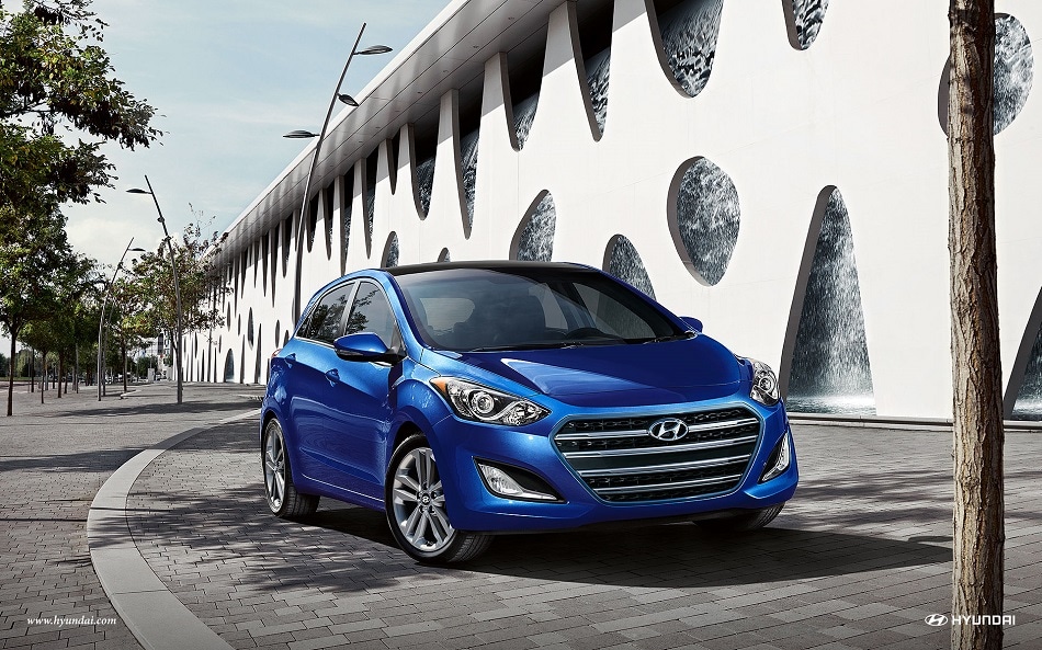 Blue Hyundai Elantra GT