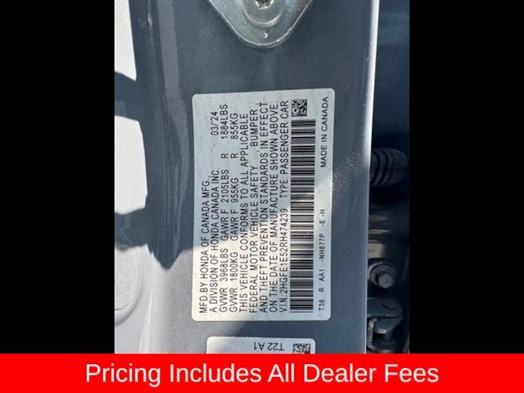 Used 2024 Honda Civic Si Sedan