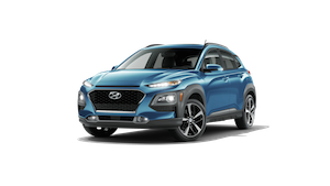 A blue Hyundai Kona Ultimate
