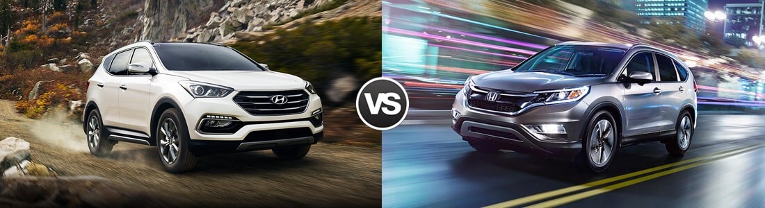 Compare 2017 Hyundai Santa Fe Sport vs 2016 Honda CR-V