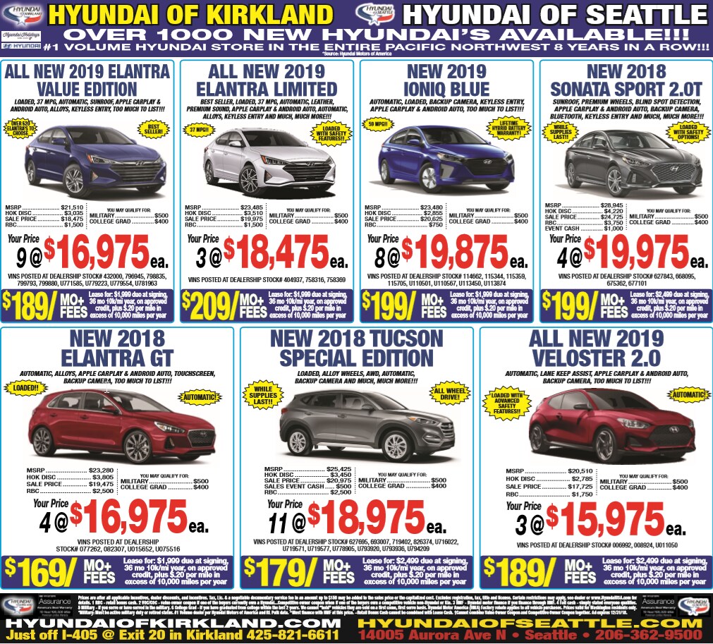 Weekly Advertising | Hyundai of Kirkland