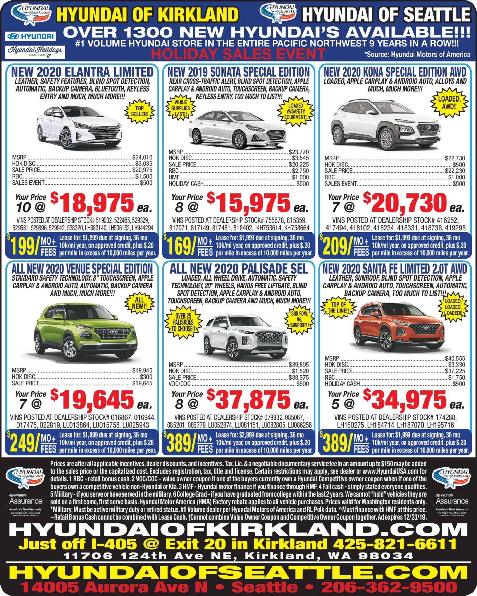 Hyundai of Kirkland | New 2019 Hyundai & Used Hyundai Dealer in ...