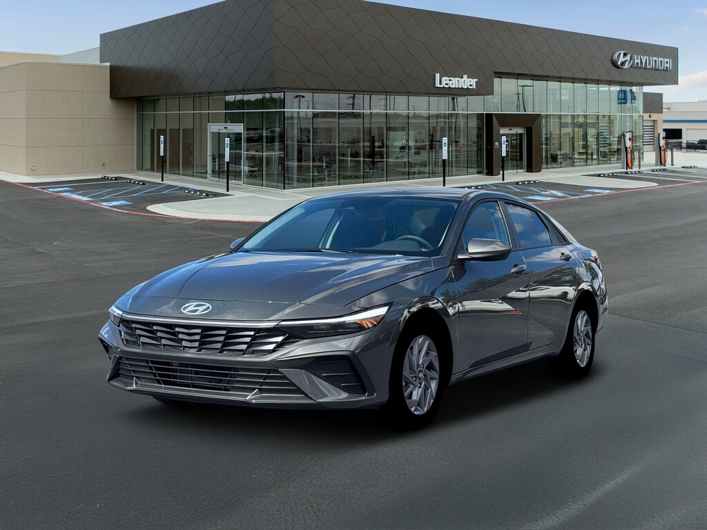 New 2026 Hyundai Elantra Hybrid Blue Sedan