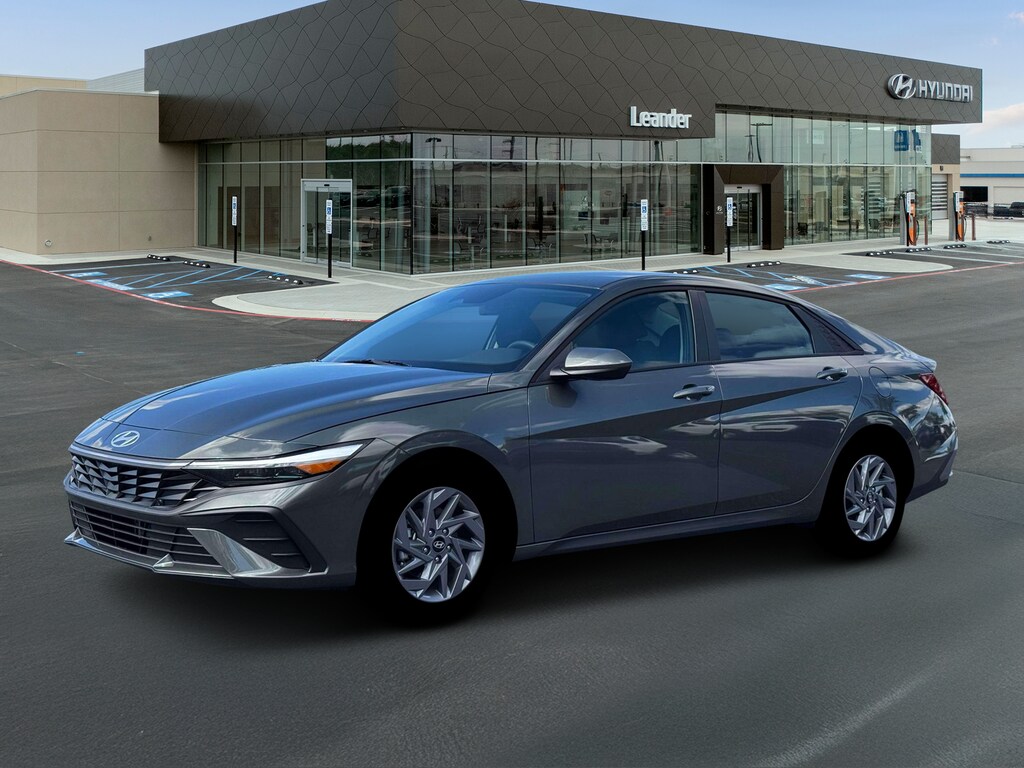 New 2026 Hyundai Elantra Hybrid Blue Sedan