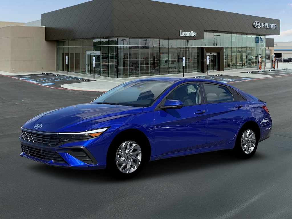 New 2026 Hyundai Elantra Hybrid Blue Sedan