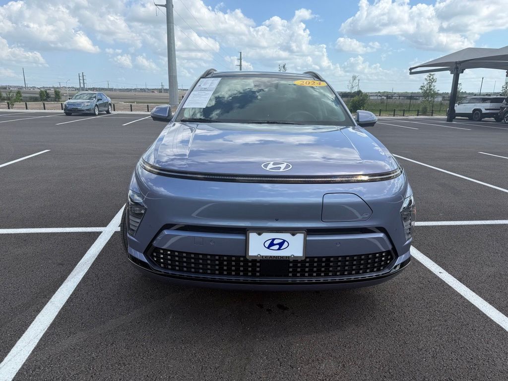 Certified 2024 Hyundai Kona EV Limited with VIN KM8HE3A65RU010131 for sale in Leander, TX