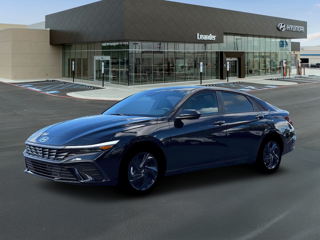 New 2026 Hyundai Elantra Hybrid Blue Sedan