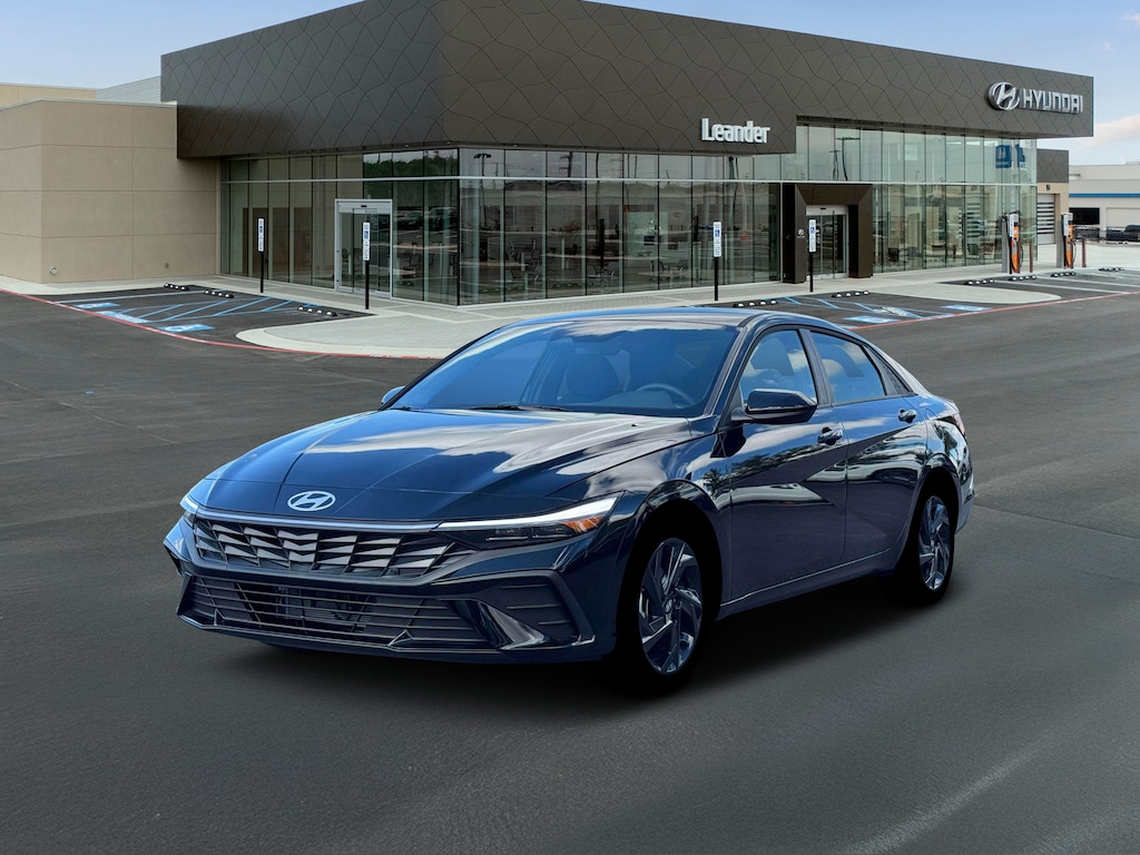 New 2026 Hyundai Elantra Hybrid Blue Sedan