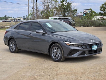2026 Hyundai Elantra Hybrid Blue Sedan