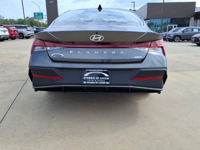 New 2026 Hyundai Elantra Hybrid Blue Sedan