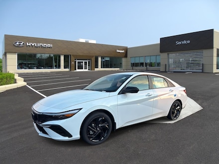 2026 Hyundai Elantra Hybrid Blue Sedan