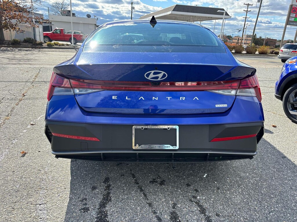New 2026 Hyundai Elantra Hybrid Blue Car