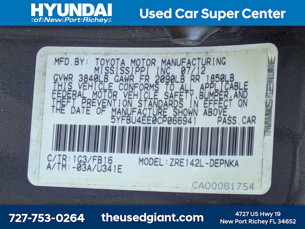 Thumbnail: 2012 Toyota Corolla - 27