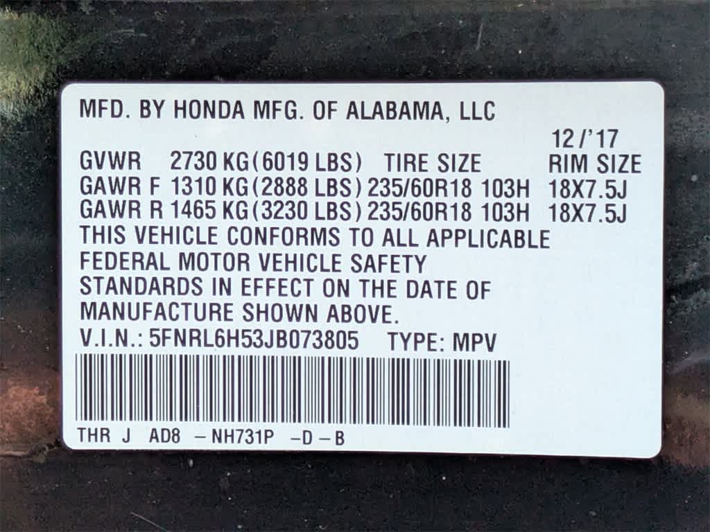 Thumbnail: 2018 Honda Odyssey - 39