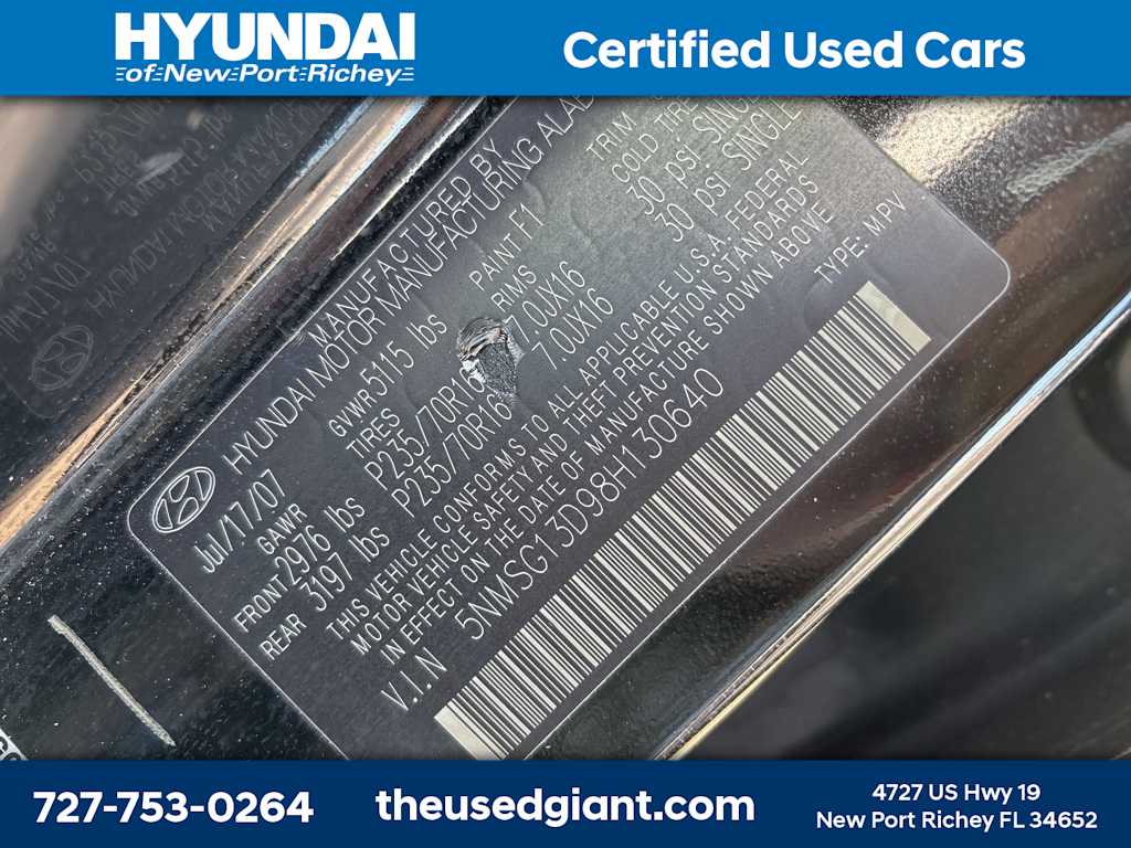 Thumbnail: 2008 Hyundai Santa Fe - 13