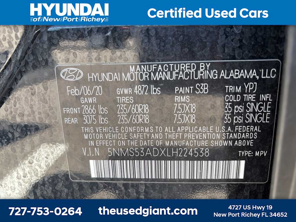 2020 Hyundai Santa Fe Limited 13
