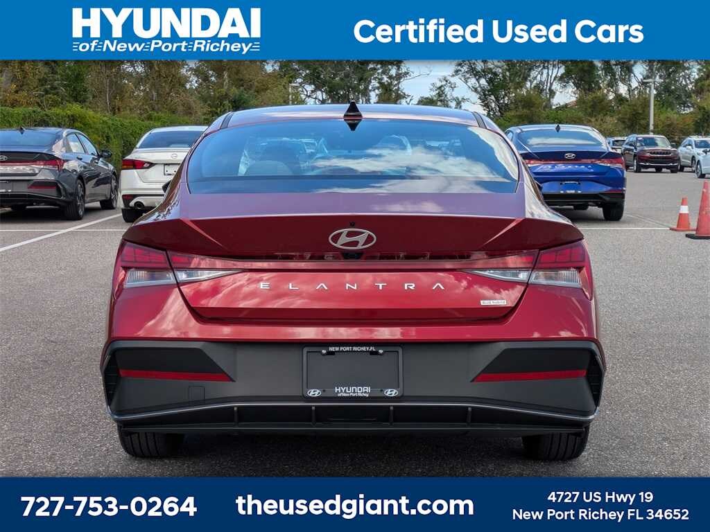 Certified 2024 Hyundai Elantra Hybrid Blue Sedan