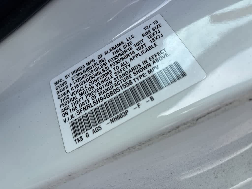 Thumbnail: 2016 Honda Odyssey - 15